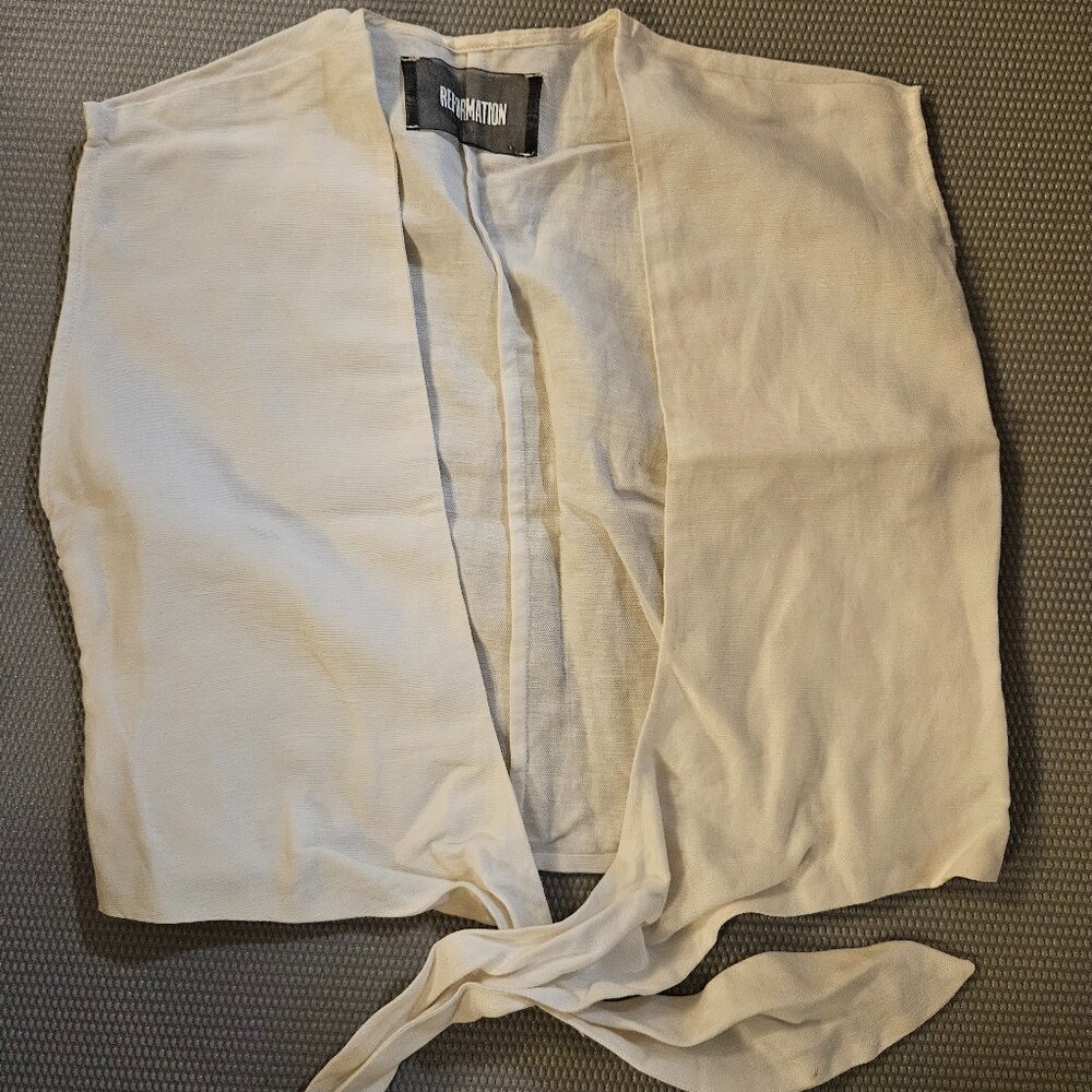 Reformation linen top xs-s